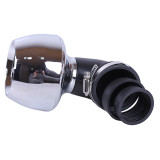 Фільтр нульовий "Турбіна" з крильчаткою хром Ø42 мм 90° (125-150сс) - АМ