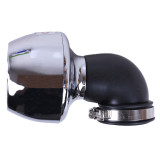 Фільтр нульовий "Турбіна" з крильчаткою хром Ø42 мм 90° (125-150сс) - АМ