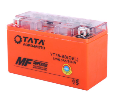 Аккумулятор гелевый, 7АH YT7В-4, оранж., 150*65*95 мм - OUTDO