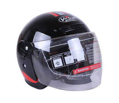 Шолом MD-В201 (відкритий) чорний з червоним size L - VIRTUE