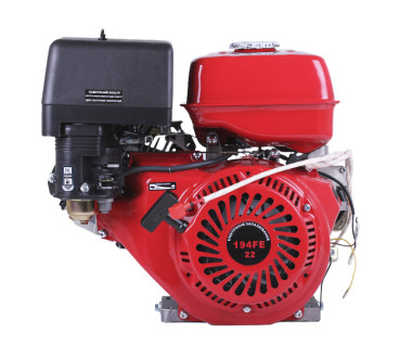 Двигун бензиновий 194FE ТАТА з електростартером, з понижувальним редуктором 1/2 (під шпонку, 25 мм) 22 к.с.