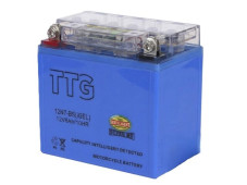 Акумулятор гелевий TTG 12N7-BS 7АH 137×76×128 мм синій, з індикатором