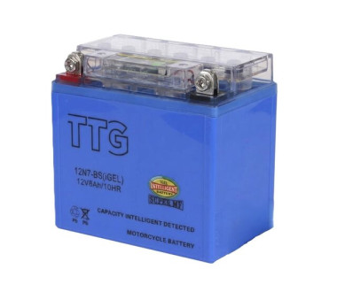 Акумулятор гелевий TTG 12N7-BS 7АH 137×76×128 мм синій, з індикатором