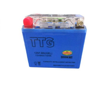 Акумулятор гелевий TTG 12N7-BS 7АH 137×76×128 мм синій, з індикатором