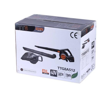 Пилосос садовий "Воздуходув" акумуляторний SF8A512 40V 2 АКБ (4A; 4A) + зарядний пристрій - TTG