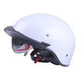 Шолом MD-513-1 білий глянсовий + чорне скло size L - VIRTUE