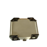 Кофр прямокутний TTG для мотоцикла, алюмінієвий срібний, зі спинкою та двома замками, 45л