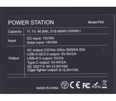 Портативна зарядна станція FlashFish P60 140400mAh 560W