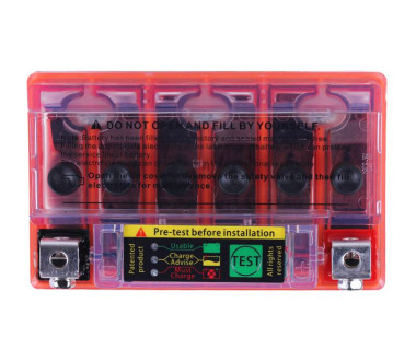 Акумулятор гелевий, 4AH-YTX4L-BS, помаранч., 114*70*86 мм, З ІНДИКАТОРОМ - OUTDO