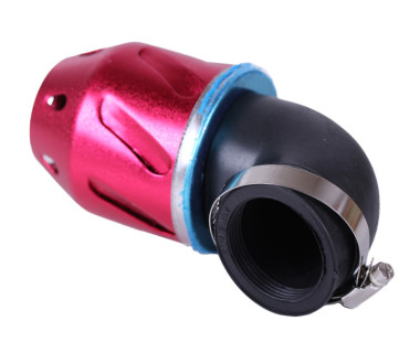 Фільтр нульовий "Куля" червоний Ø42 мм 90° (125-150сс) - АМ