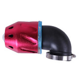 Фільтр нульовий "Куля" червоний Ø42 мм 90° (125-150сс) - АМ