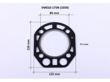 Прокладка головки циліндра 75 мм - 175N