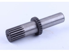 Вал привода переднего моста выходной L-143 мм Z-19/28 Foton 244, Jinma 244/264