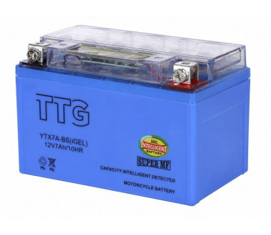 Аккумулятор гелевый TTG YTX7A-BS 7АH, 150×87×94 мм синий, с индикатором
