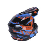 Шолом для мотоцикла, скутера MD-902 VIRTUE (чорний з блакитним та червоним, size L)