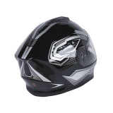 Шлем для мотоцикла, скутера 902 Functional TTG интеграл (черный с белой графикой, One Size 54-61 см)