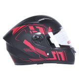 Шлем для мотоцикла, скутера 557 Red Flower TTG интеграл (черный с красным, One Size 54-61см)
