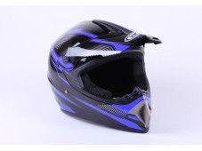 Шолом мотоциклетний кросовий VIRTUE MD-905 size S синій із чорним