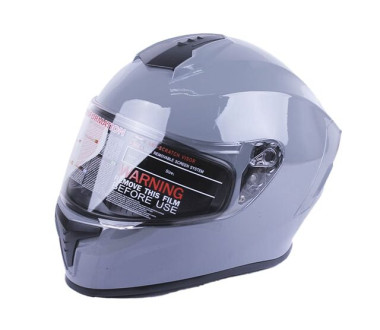 Шолом MD-813 сірий, прозоре скло size S - VIRTUE
