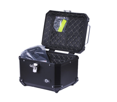 Кофр прямокутний для мотоцикла пластиковий чорний, 35л - YBX