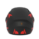 Шлем для мотоцикла, скутера 557 Red Flower TTG интеграл (черный с красным, One Size 54-61см)