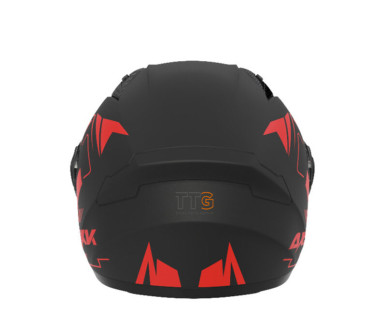 Шлем для мотоцикла, скутера 557 Red Flower TTG интеграл (черный с красным, One Size 54-61см)