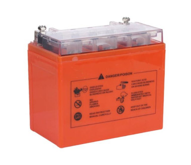 Акумулятор гелевий TT AGRO MOTO YTX12-BS 12(10)АH, 150х87х130 мм на бензиновий генератор, помаранчевий