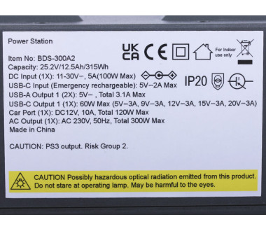 Портативна зарядна станція BDS-300А2 87500mAh 300W