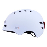 Шолом захисний білий з габаритним ліхтарем size L - TTG
