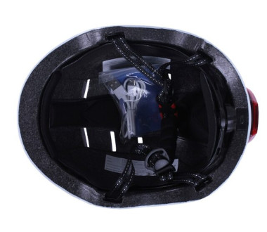 Шолом захисний білий з габаритним ліхтарем size L - TTG