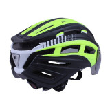 Шолом захисний чорний з жовтим з габаритним ліхтарем та окулярами size L - TTG