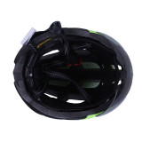 Шолом захисний чорний з жовтим з габаритним ліхтарем та окулярами size L - TTG