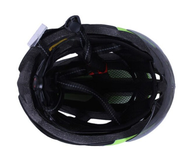 Шолом захисний чорний з жовтим з габаритним ліхтарем та окулярами size L - TTG