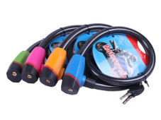 Замок протиугінний тросовий 18мм*1000мм (під ключ) ZX1240