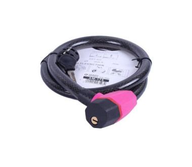 Замок протиугінний тросовий 18мм*1000мм (під ключ) ZX1240