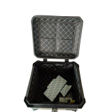 Кофр прямокутний TTG для мотоцикла алюмінієвий срібний, зі спинкою та двома замками, 57л