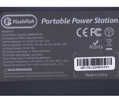 Портативна зарядна станція FlashFish P15 280000mAh 1500W
