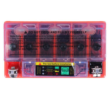 Акумулятор гелевий, 7АH-12N7-4B, оранж., 137*77*124 мм, З ІНДИКАТОРОМ - OUTDO, Мотоцикл