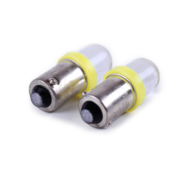 Лампа 1-діодна (поворотів) жовтий скло Т9, к-т: Кабельне Телебачення 2шт. - AM