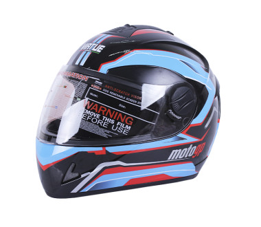 Шлем MD-800 черный с голубым size S - VIRTUE