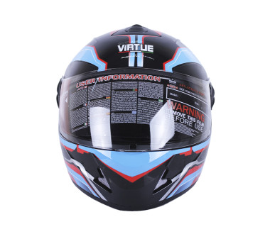 Шлем MD-800 черный с голубым size S - VIRTUE