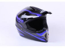 Шолом мотоциклетний кросовий VIRTUE MD-905 size S синій із чорним