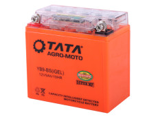 Акумулятор гелевий, 9АH МОТО 12N9-BS, помаранч., 135*75*135 мм, З ІНДИКАТОРОМ - OUTDO