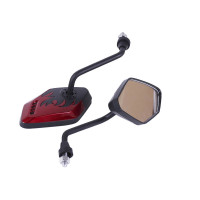 Дзеркала призма чорні із червоним М10, к-т 2 шт. - AM