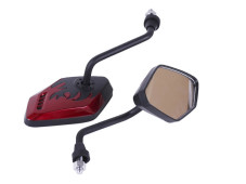Дзеркала призма чорні із червоним М10, к-т 2 шт. - AM