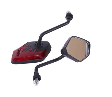 Дзеркала призма чорні із червоним М10, к-т 2 шт. - AM