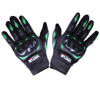 Моторукавички зелені текстиль size XL