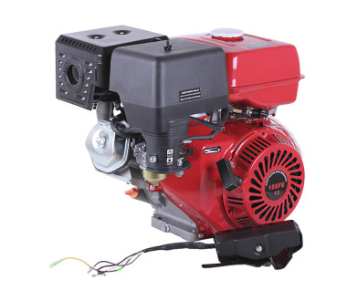 Двигун бензиновий з електростартером 188FE ТАТА (з виходом валу під шліци, 25 мм) 13 к.с.