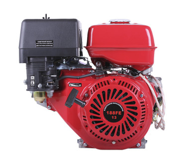 Двигун бензиновий з електростартером 188FE ТАТА (з виходом валу під шліци, 25 мм) 13 к.с.