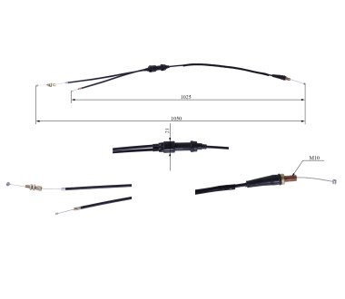 Трос газу роздвоєний - Alpha125CC